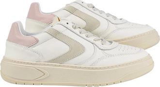 Valsport Schoenen, Dames, Veelkleurig, 39 EU, Wit Roze Leren Sneakers
