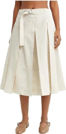 3.1 Phillip Lim Cr&egrave;me Blush Rok - Dames - Midirokken - Beige - XS - Katoen - Rokken