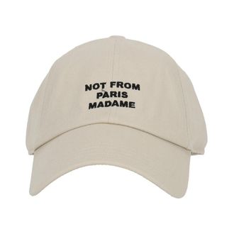 Dr&ocirc;le de Monsieur Slogan Cap - Heren - Petten - Beige - ONE Size - Katoen - Accessoires