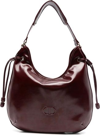 Twin-Set Borsa tote Glossy con coulisse - Rosso