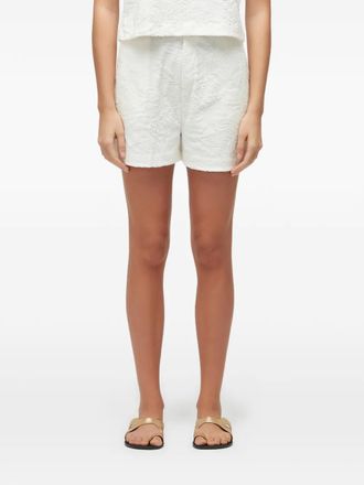 Osklen Shorts met bloemjacquard - Wit