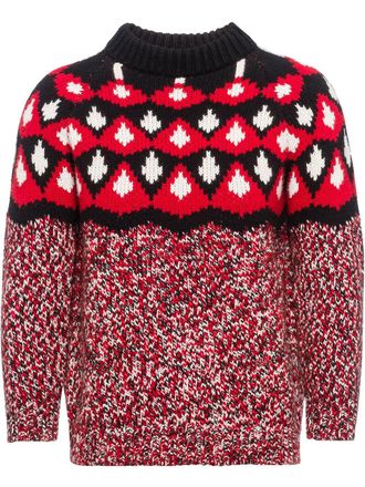 Prada patterned jacquard knit jumper - men - Cashmere/Wool - 48 - Red