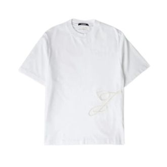 Jacquemus T-Shirts, male, White, M, The J T-Shirt