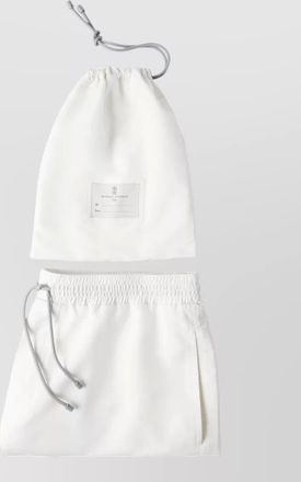 Brunello Cucinelli logo-embroidered swim shorts