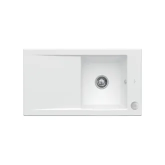 Villeroy & Boch V&b Einbausp&uuml;le Timeline 50 Flat 865x475mm Exzenterbet&auml;tigung Stone White