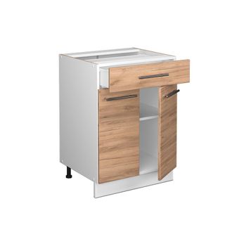 Vicco Mobiletto Base Per Cucina Fame-line, Quercia Dorata, 60 Cm Con Cassetto, Senza Piano Di Lavoro Vicco