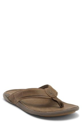 Olukai Tuahine Waterproof Flip Flop in Canteen/Canteen at Nordstrom, Size 10