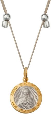 Livy Jesus Necklace In Two-Toned On Silver