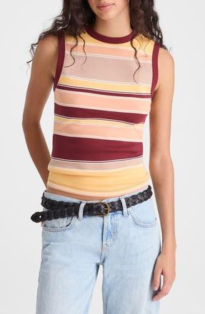 Madewell The 90s Compact Cotton Shell Tank in Mango at Nordstrom, Size Xx-Small