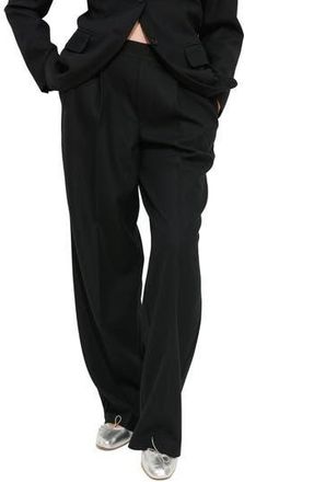 Alex Mill Primrose Pleated Wool Pull-On Trousers in Black at Nordstrom Rack, Size 6