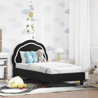 vidaXL vidaXL Struttura letto per bambini con testata Nero 70 x 140 cm