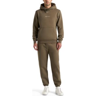 Mani&egrave;re De Voir Signature Regular Fit Hoodie in Olive at Nordstrom, Size Xx-Large