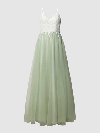 Luxuar Luxuar Abendkleid mit Kontrastbesatz in Mint, Gr&ouml;&szlig;e 32