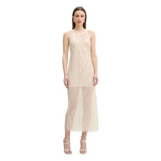 Patrizia Pepe Vestido Largo Bodycon - Dresses - Mujer - Beige - XS