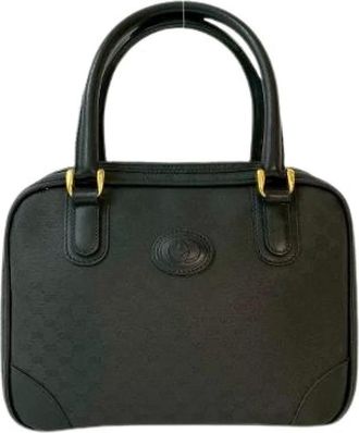 Gucci Pre-owned Handbags, female, Black, Size: ONE SIZE Pre-owned Leather Handbag
