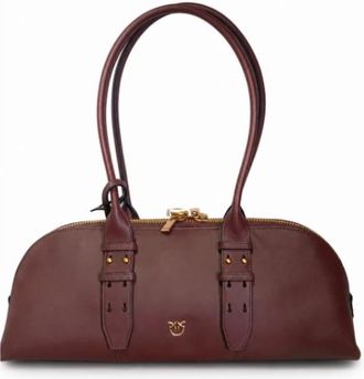 Pinko Bowling Baguette Large Shoulder Bag - female - PINKO - Shoulder Bags - Brown - ONE SIZE - Bags