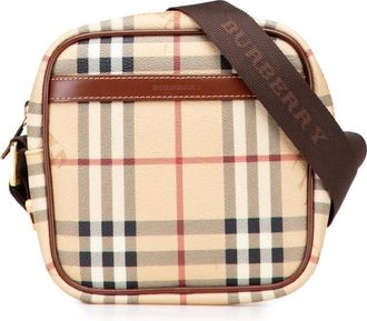Burberry Pre-owned Haymarket Check Coated Canvas Crossbody T-04-02