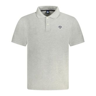 North Sails Polo Shirts, male, Gray, Size: 2XL Short Sleeve Polo
