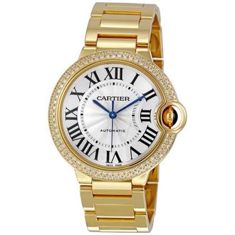 Cartier Pre-owned Cartier Ballon Bleu De Cartier Diamond Silvered Opalined Dial Ladies Watch WE9004Z3