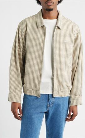 Obey Luther Microcheck Zip Jacket in Abbey Stone Multi at Nordstrom, Size Xx-Large