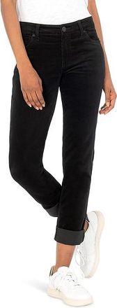 Kut from the Kloth Petite Catherine Boyfriend Womens Jeans Black : 10P 26.5, Cotton/Denim/Spandex