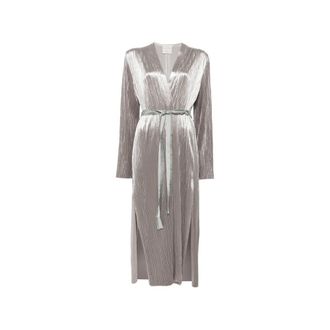 Forte_Forte Pliss&eacute;-effect Belted Coat