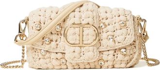 Twin-Set Borsa a spalla Amie con decorazione - Toni neutri