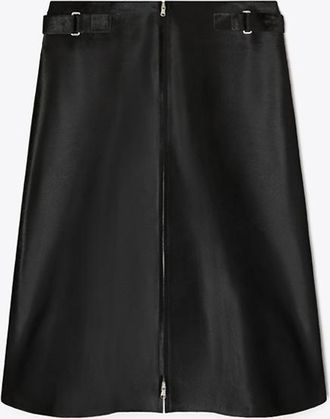 Tory Burch Womens Zip-Front Calf Hair Skirt, size 12