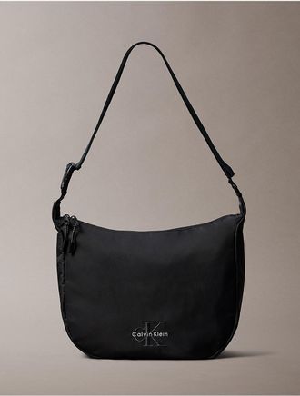 Calvin Klein Mens Monologo Sling Crossbody Bag - Black