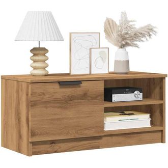 vidaXL Mobile Porta TV Rovere Artigianale 80x35x36,5 cm in Truciolato vidaXL