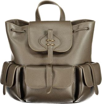 Coccinelle Brown Leather Womens Backpack