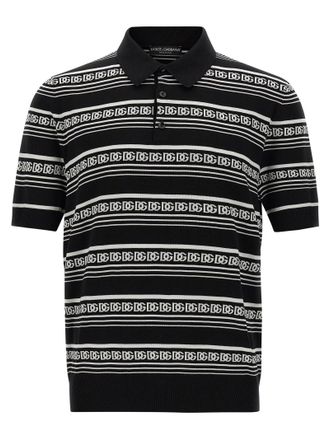 Dolce & Gabbana Bicolor Silk Polo Mens Shirt