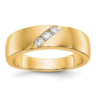 Diamond2Deal 14k Gold Lab Grown Diamond Wedding Band Ring 1/5Ct Clarity- VS Color- D-E