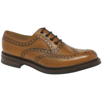 Loake Edward Leather Mens Lace Up Shoes - Tan - Size:UK 10.5