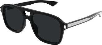 Saint Laurent Sunglasses, unisex, Black, Size: 55 MM SL 881 Aviator Sunglasses