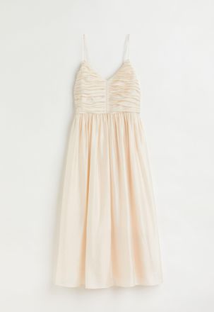 H&M Drapiertes Kleid - Beige