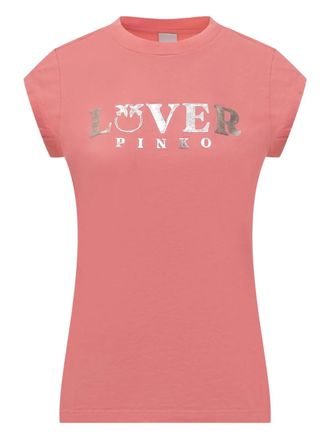 Pinko logo-embossed short-sleeve T-shirt - women - Fabric - M