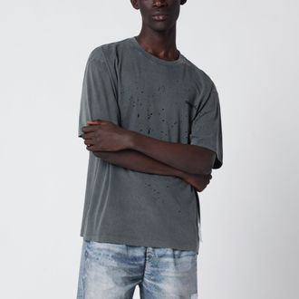 SATISFY MothTech Faded Black T-shirt with perforations