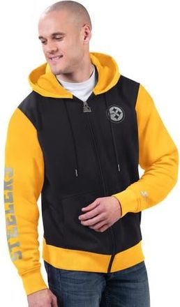 Starter Mens Starter Black/Gold Pittsburgh Steelers Thursday Night Gridiron Full-Zip Hoodie at Nordstrom, Size X-Large