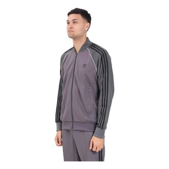 adidas Hoodies & sweatvesten, Heren, Grijs, XS, Katoen, SST Track Top