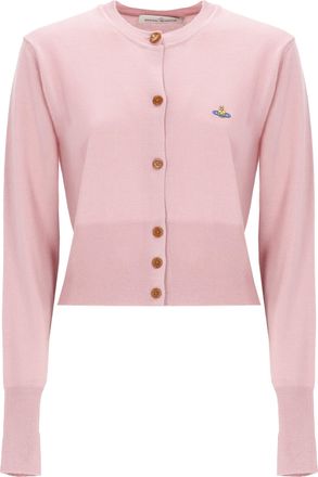 Vivienne Westwood Bea Cardigan With Embroidered Logo And Ribbed Trims