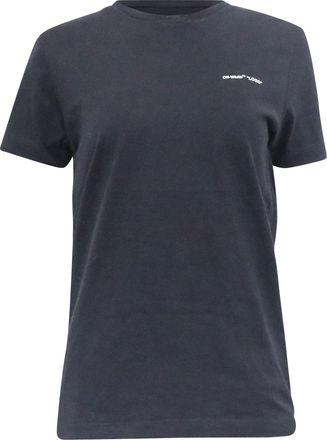 Off-white Logo-Print T-Shirt in Black Cotton