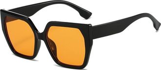 Generic Fashion Square Large Frame Sunglasses For Men And Women Outdoor Commuting Vacation Sports Sun Glasses(Orange)