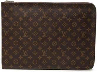 Louis Vuitton Pre-owned Poche Documents Portfolio - Dames - Vintage Clutch - Bruin - ONE Size - Leer - Vintage