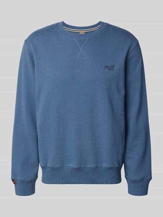 Superdry Sweatshirt mit Rundhalsausschnitt und Label-Stitching in Dunkelblau, Gr&ouml;&szlig;e XXXL