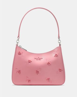 Kate Spade New York Womens Margot Floral Shoulder Bag - Pink Leather - One Size