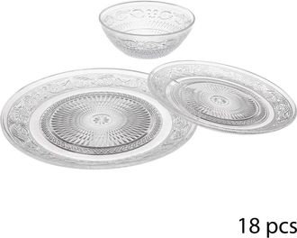 Secret de Gourmet Servicio De Renacimiento De 18 Piezas. - Vidrio, Dimensiones L. 38 X A. 28 X A. 25,5 Cm - Sg Secret De Gourmet