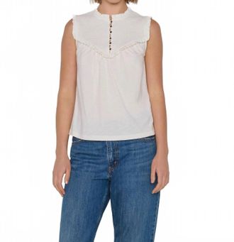 Nation Ltd Nelly Smocked Top In Porcelain
