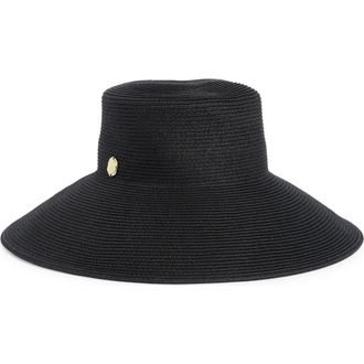 Vince Camuto Down Brim Straw Floppy Hat in Black at Nordstrom Rack