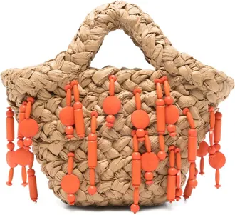 Simon Miller mini Shelly tote bag - women - Raffia/Plastic - OS - Neutrals